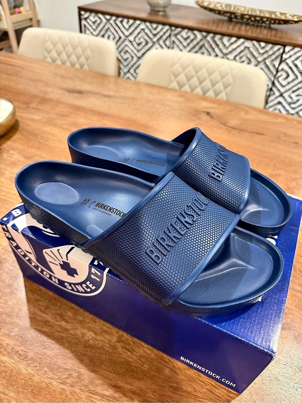 Birkenstock Barbados EVA Navy Sandals-BNIB Size 12M/13.5W - Regular fit - Picture 3 of 7